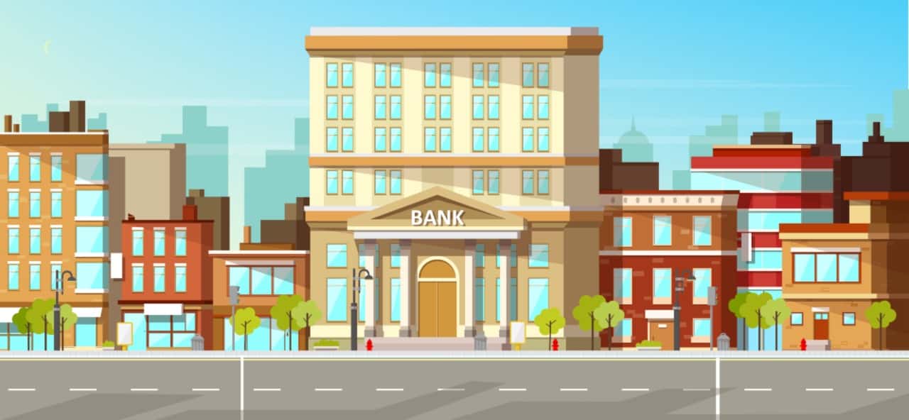 bank in a street